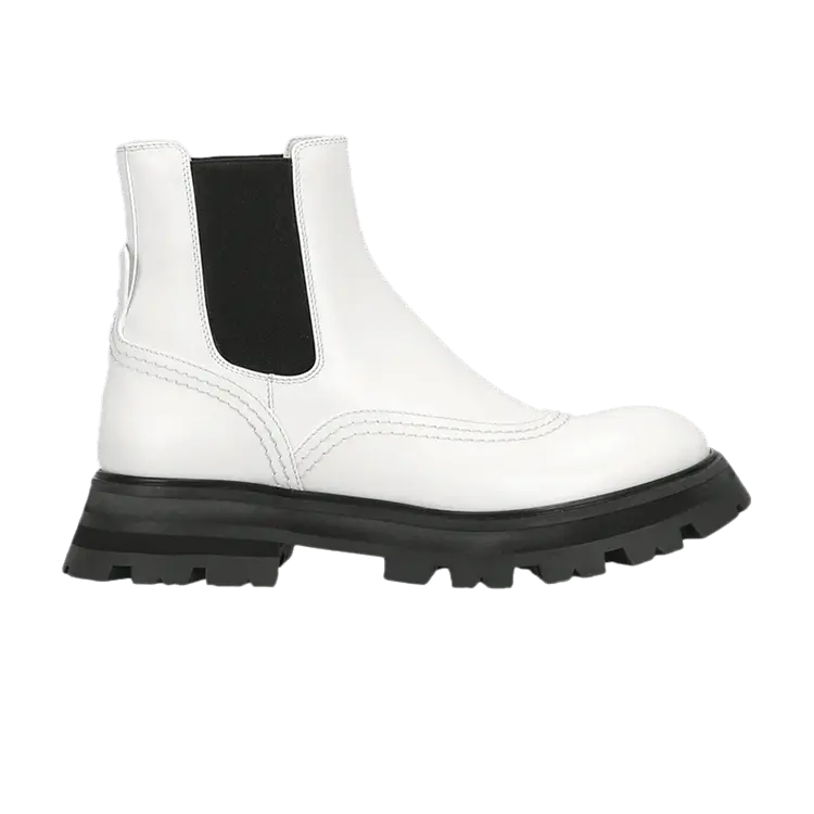Ботинки Alexander McQueen Wmns Wander Chelsea Boot 'White Black', белый