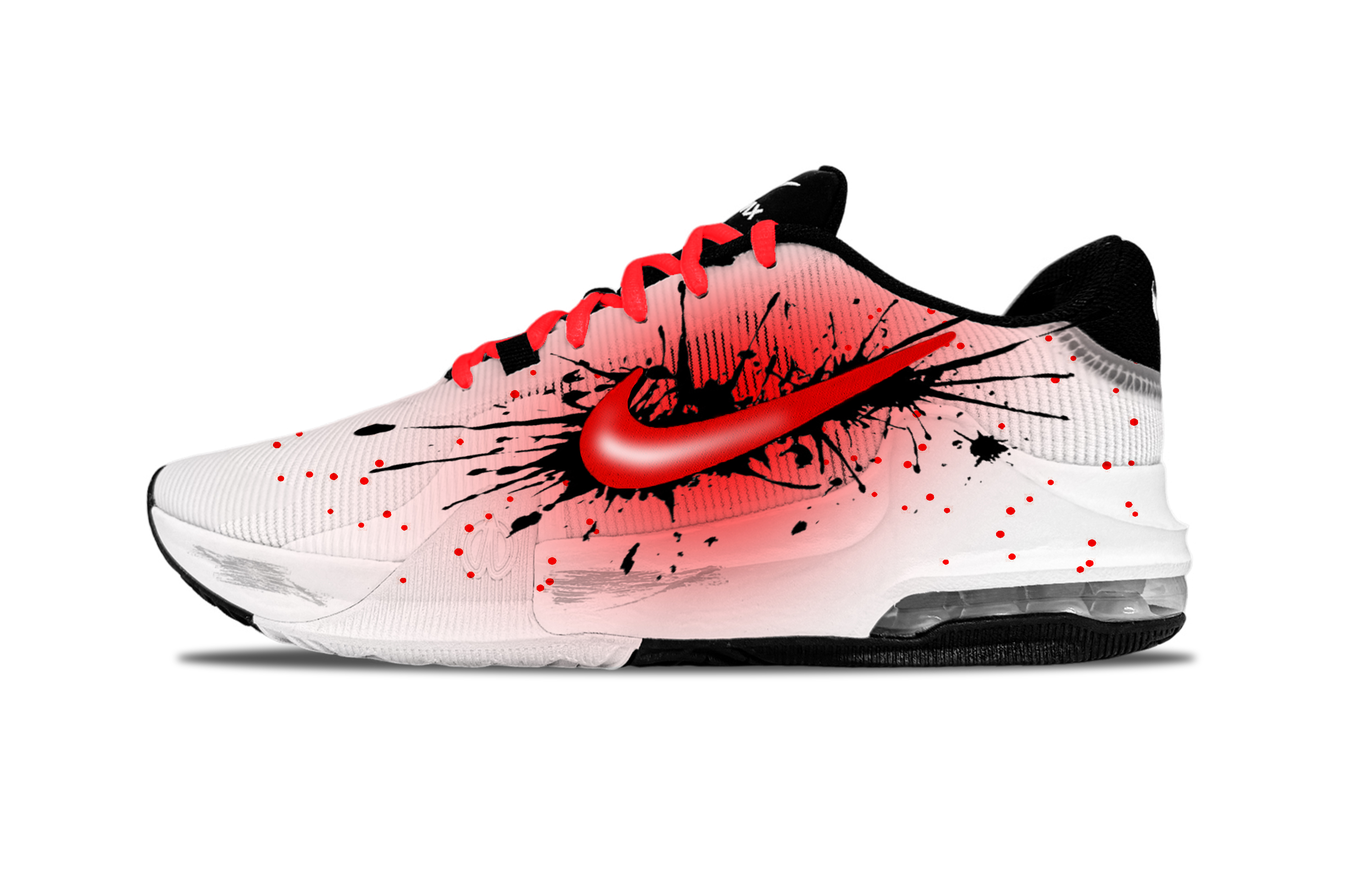 

Nike Баскетбольные кроссовки Air Max Impact 4 Red Venom с противоскользящим покрытием, мужские, университетского красного цвета