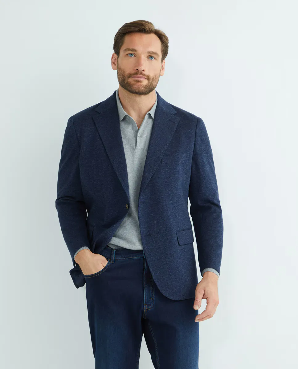 

Мужская вязаная куртка больших размеров Dustin, синий