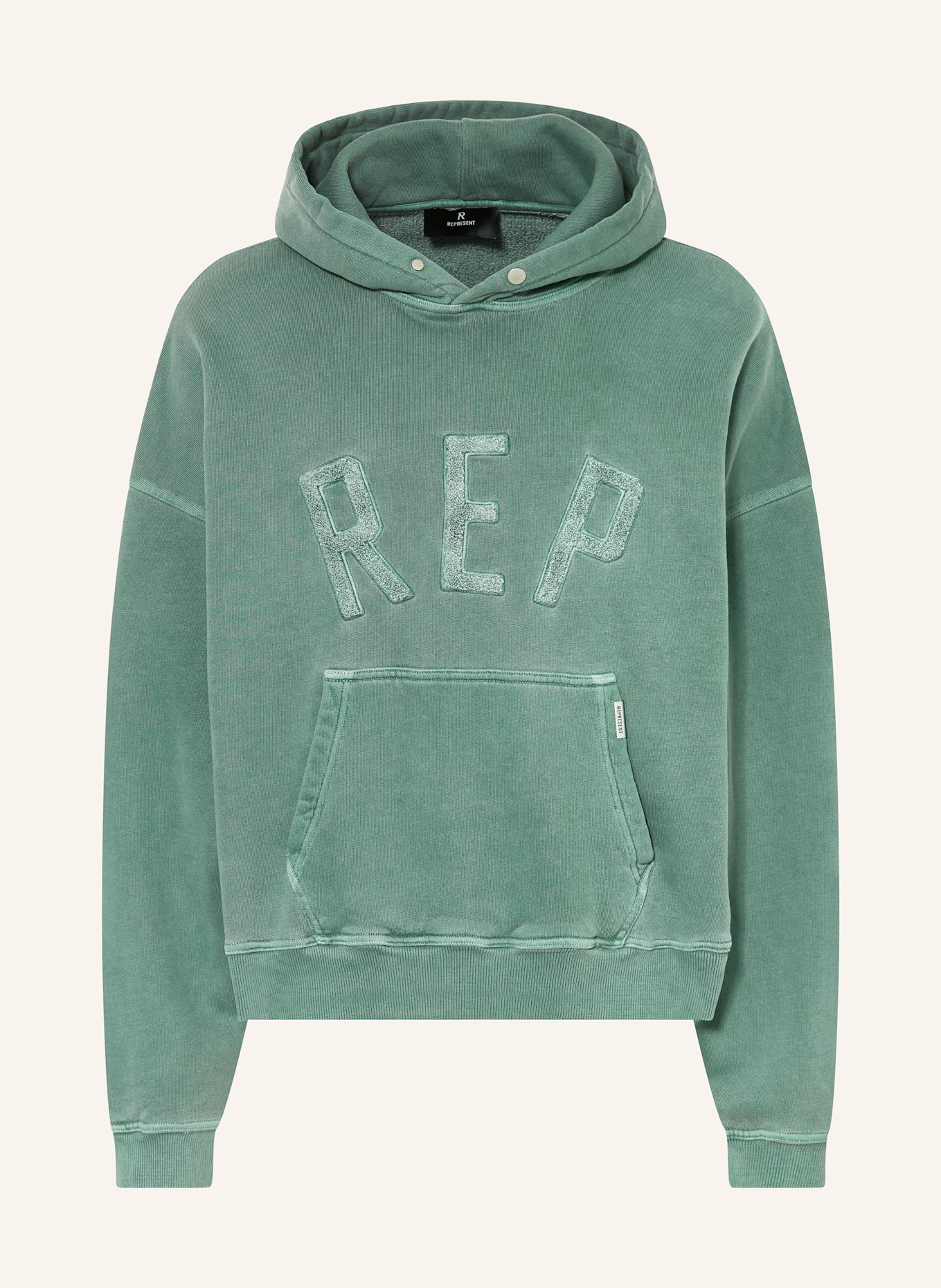 

Толстовка с капюшоном Represent, зеленый