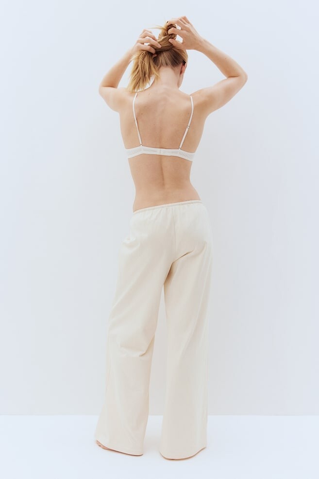 

Широкие брюки из джерси H&M, бежевый
