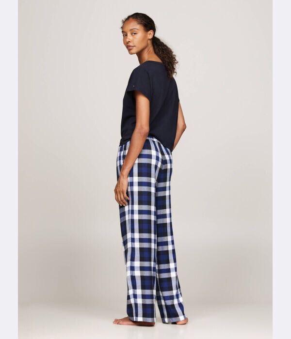 Пижамные штаны женские Tommy Hilfiger в клетку, синий — фото 3