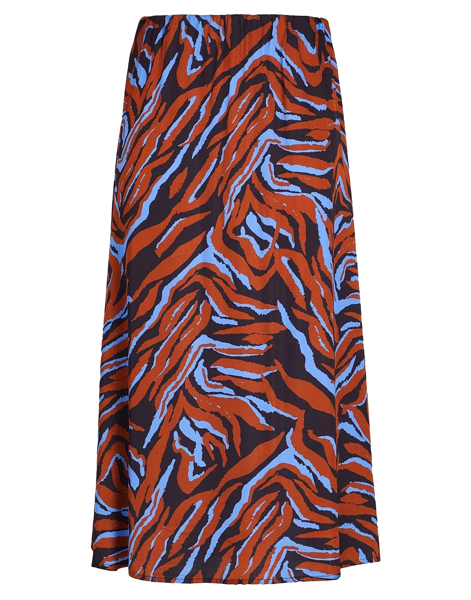 

Юбка миди Printed Viscose Midi Skirt 8 By Yoox, коричневый