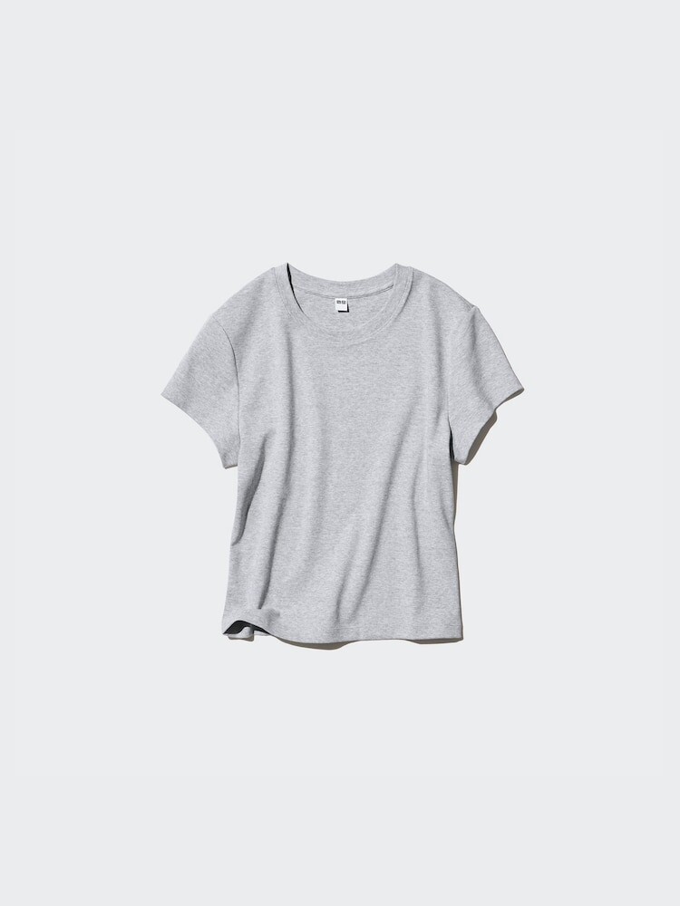 Мини футболка Uniqlo, цвет 03 серый — фото 4
