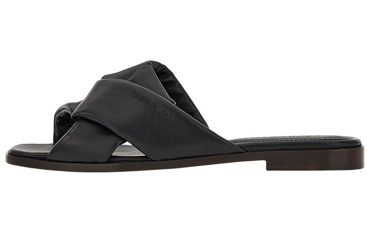 Кожаные шлепанцы с узелковой отделкой Ferragamo
