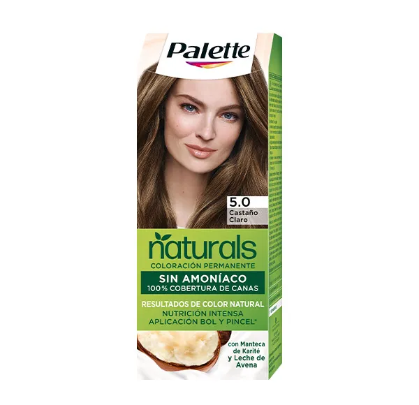 

Крем-краска для волос без аммиака Naturals Coloración Permanente Palette Naturals, цвет castaño claro