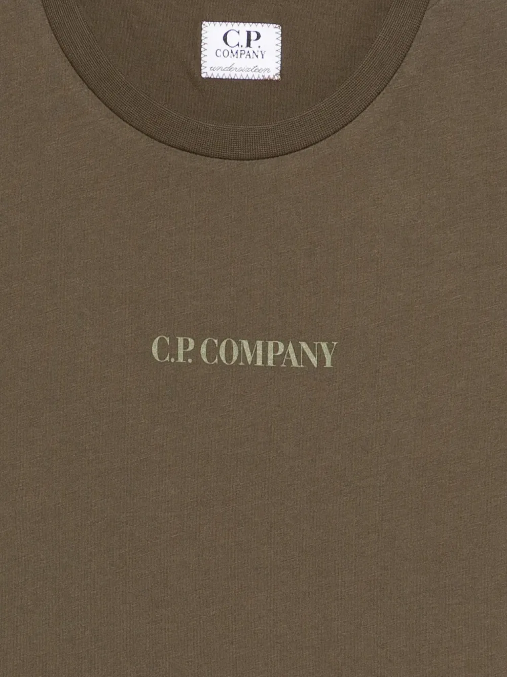 Футболка с круглым вырезом C.P. Company Kids, зеленый — фото 3