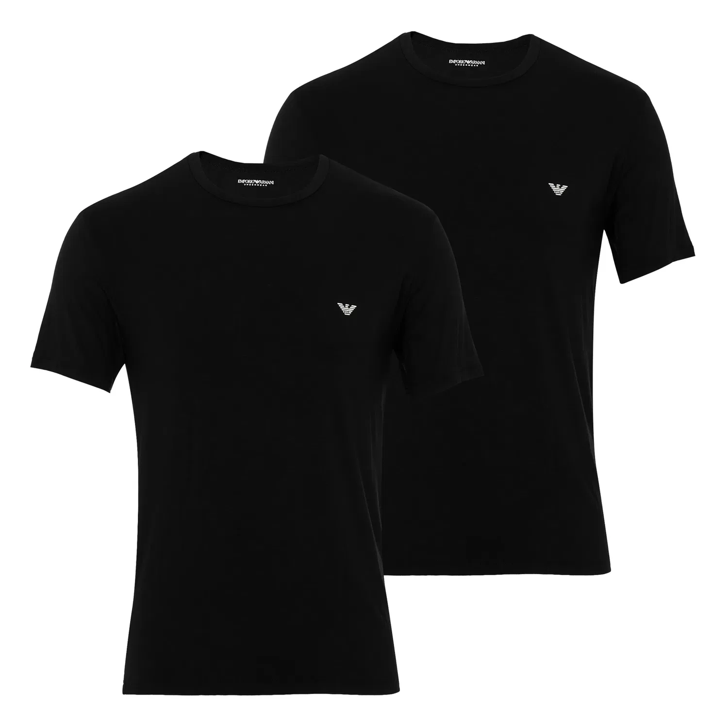 Набор из 2 футболок из вискозы Emporio Armani, черный