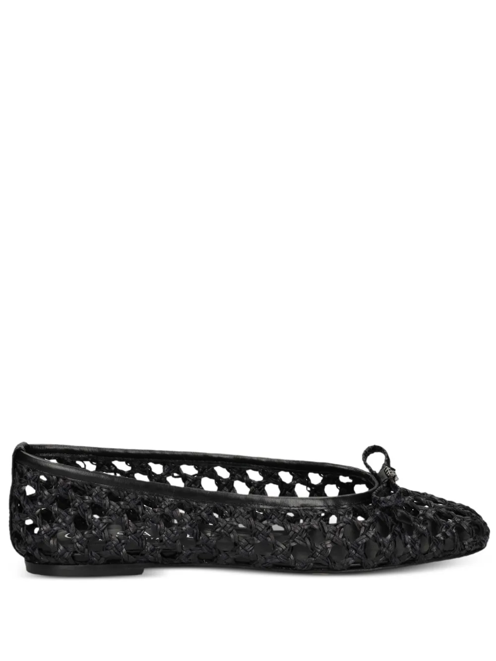 Плетеные балетки Casadei, черный