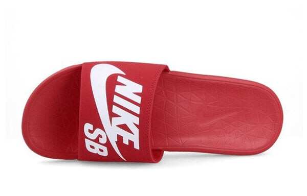 Тапочки benassi solarsoft sb 'university red' Nike, красный — фото 3