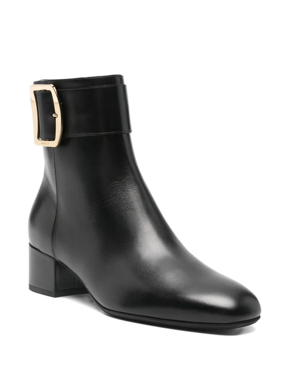 40-миллиметровые кожаные ботильоны с пряжкой Bally, черный — фото 2