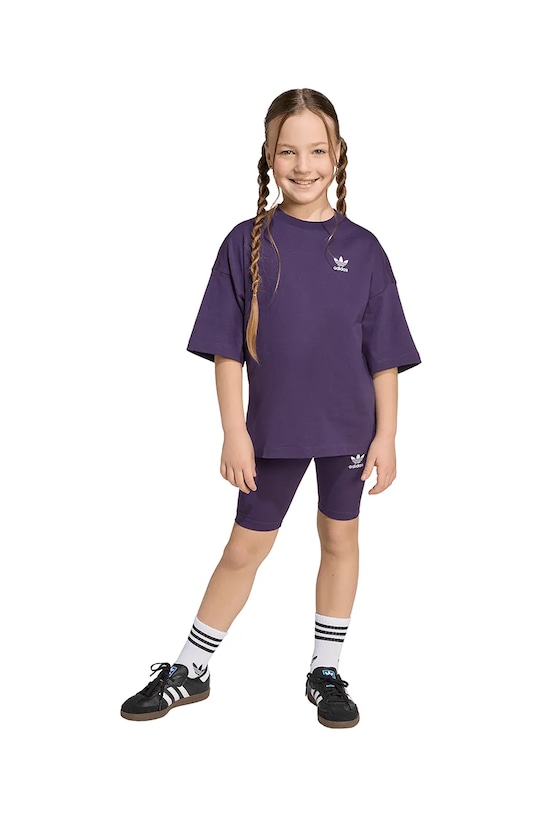 

Детский хлопковый комплект Adidas Originals, фиолетовый