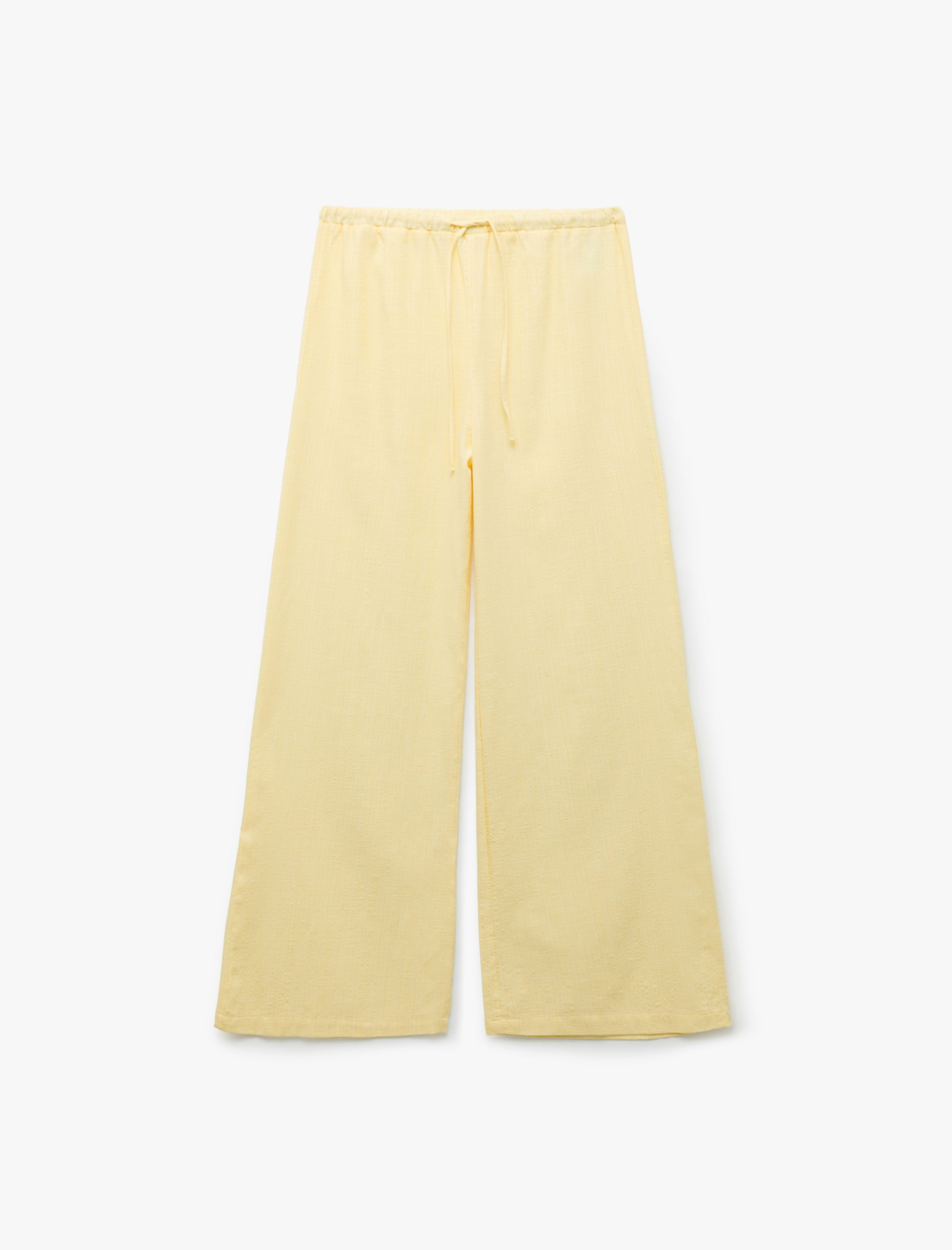 

Koton Широкие брюки в пастельно-желтом цвете