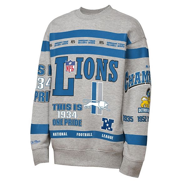 Свитшот Youth Detroit Lions с принтом Mitchell & Ness — фото 3