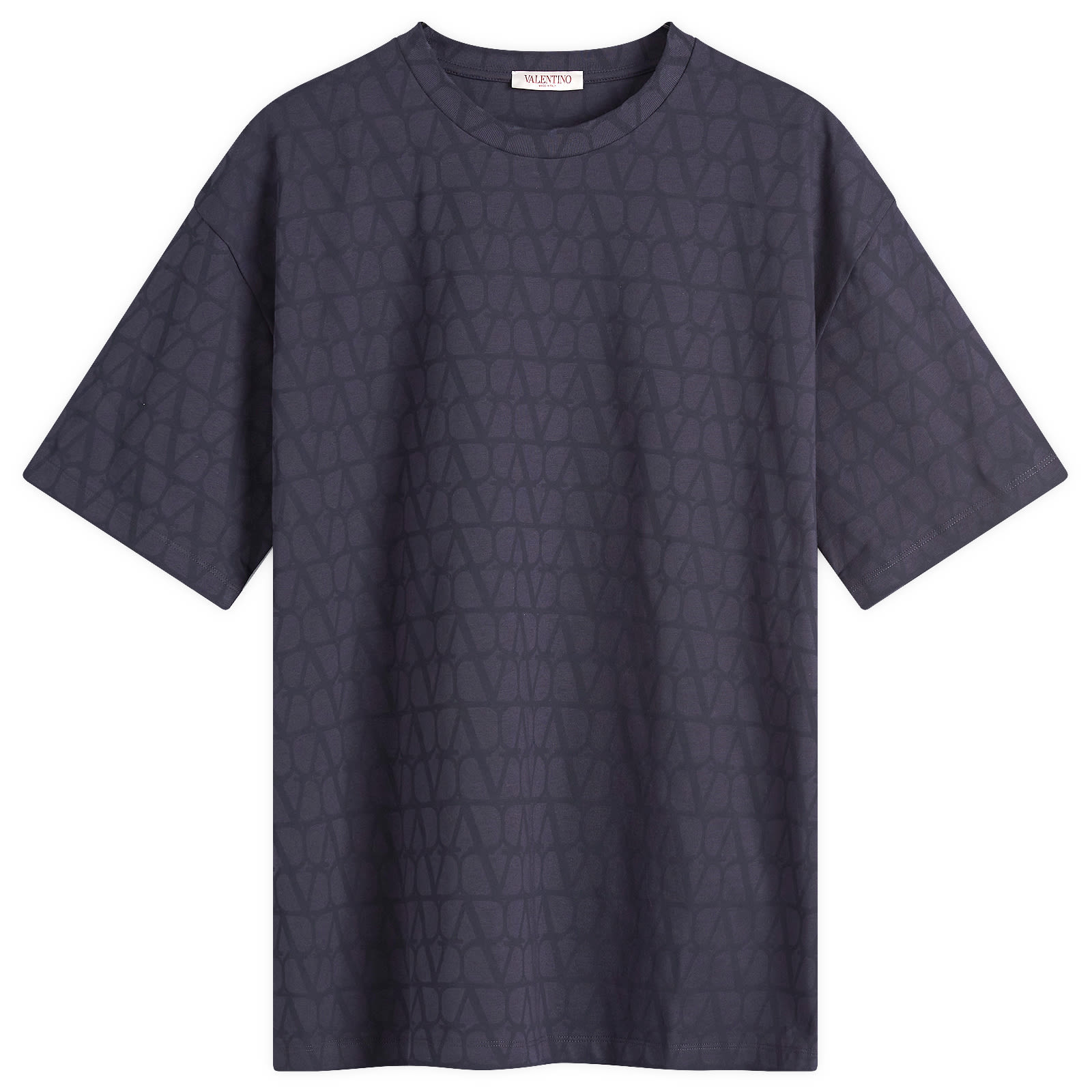 

Футболка Valentino V Logo Tonal T Shirt, темно-синий