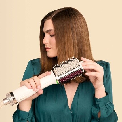 Расческа для укладки горячим воздухом SmoothStyle с разглаживающим гребнем Режим влажных волос Режим сухих волос 3 температурных режима для всех типов волос Silk HT202EU Shark — фото 2