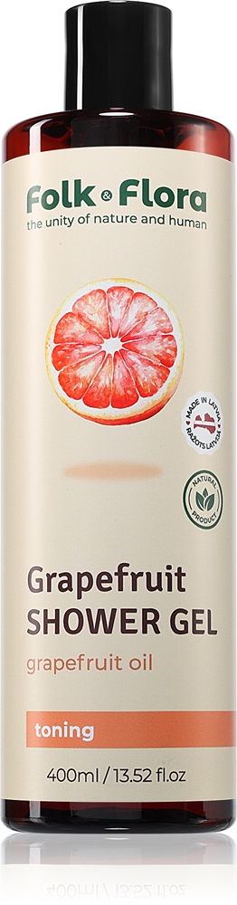 

Освежающий гель для душа с грейпфрутом Folk & Flora, 400 мл