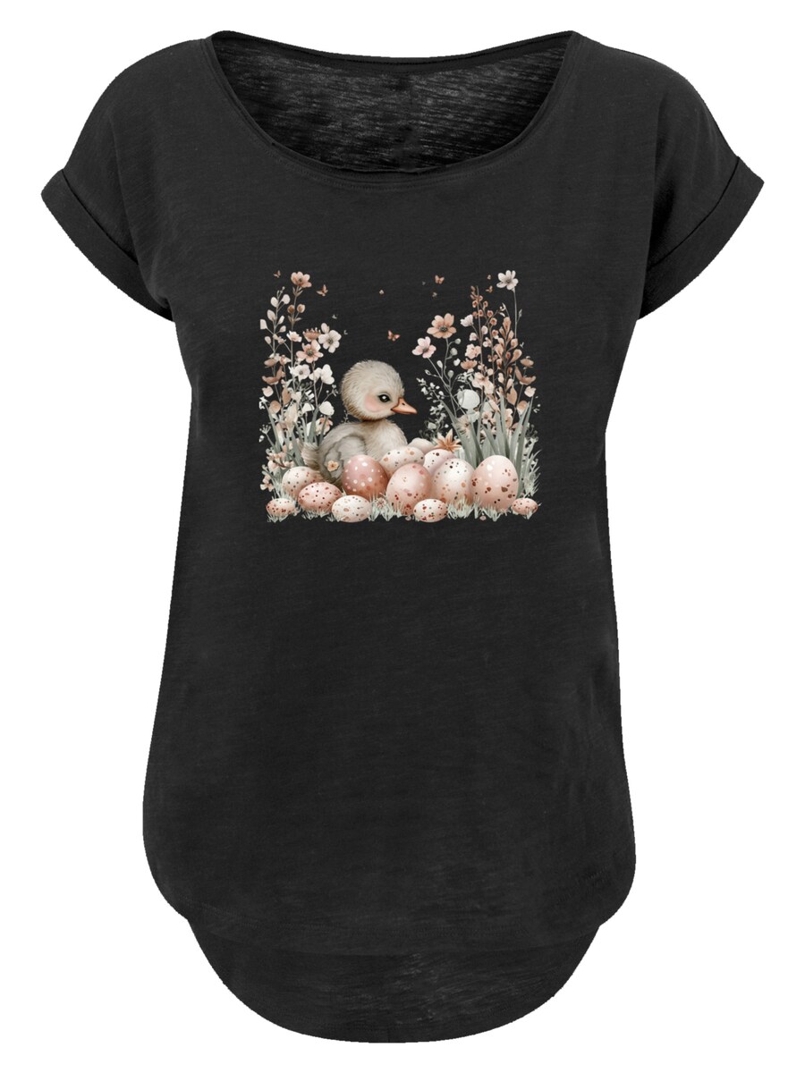 

Рубашка F4NT4STIC Ente Ostereier Blumen Küken, черный