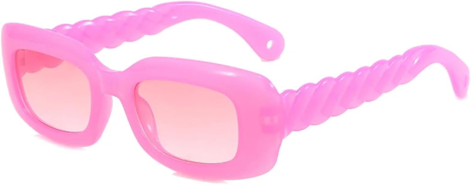 

Модные солнцезащитные очки в маленькой оправе для женщин и мужчин, для летних путешествий, отдыха на природе и вождения, защита от УФ-излучения UV400 TKKTLLT, Rose Gradient Pink