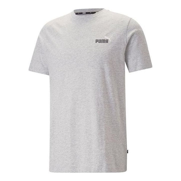 

Футболка essential col small logo t-shirt 'grey' Puma, серый
