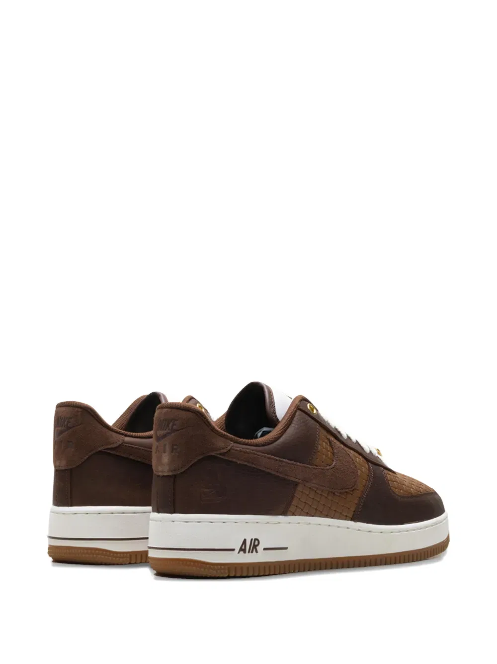 Низкие тканые кроссовки Air Force 1 Nike, коричневый — фото 3