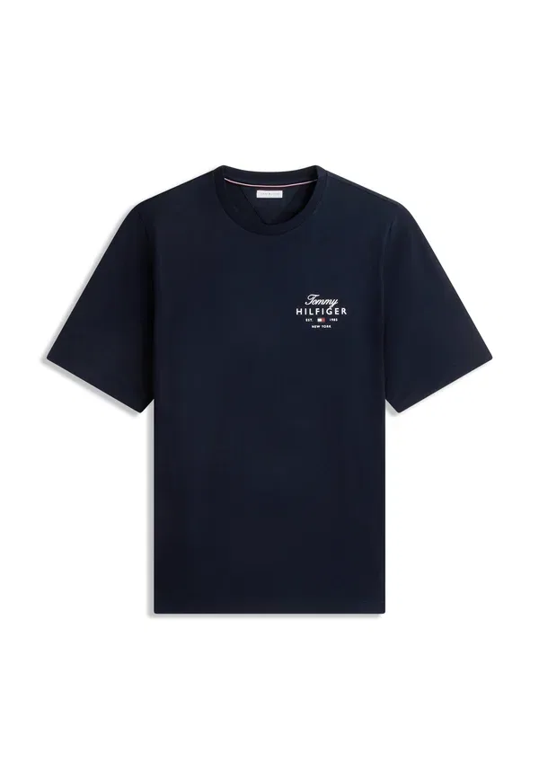 Футболка Tommy Hilfiger Bt script stack tee b brand love basic t-shirt, пустынное небо — фото 4