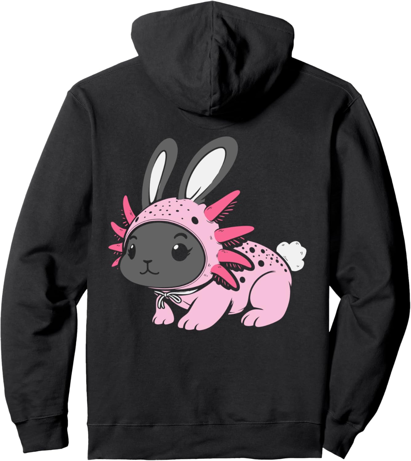 

Толстовка с изображением аксолотля, кролика, тритона и кролика Exotic Bunny Axolotl Hare Salamander Rabbit, черный
