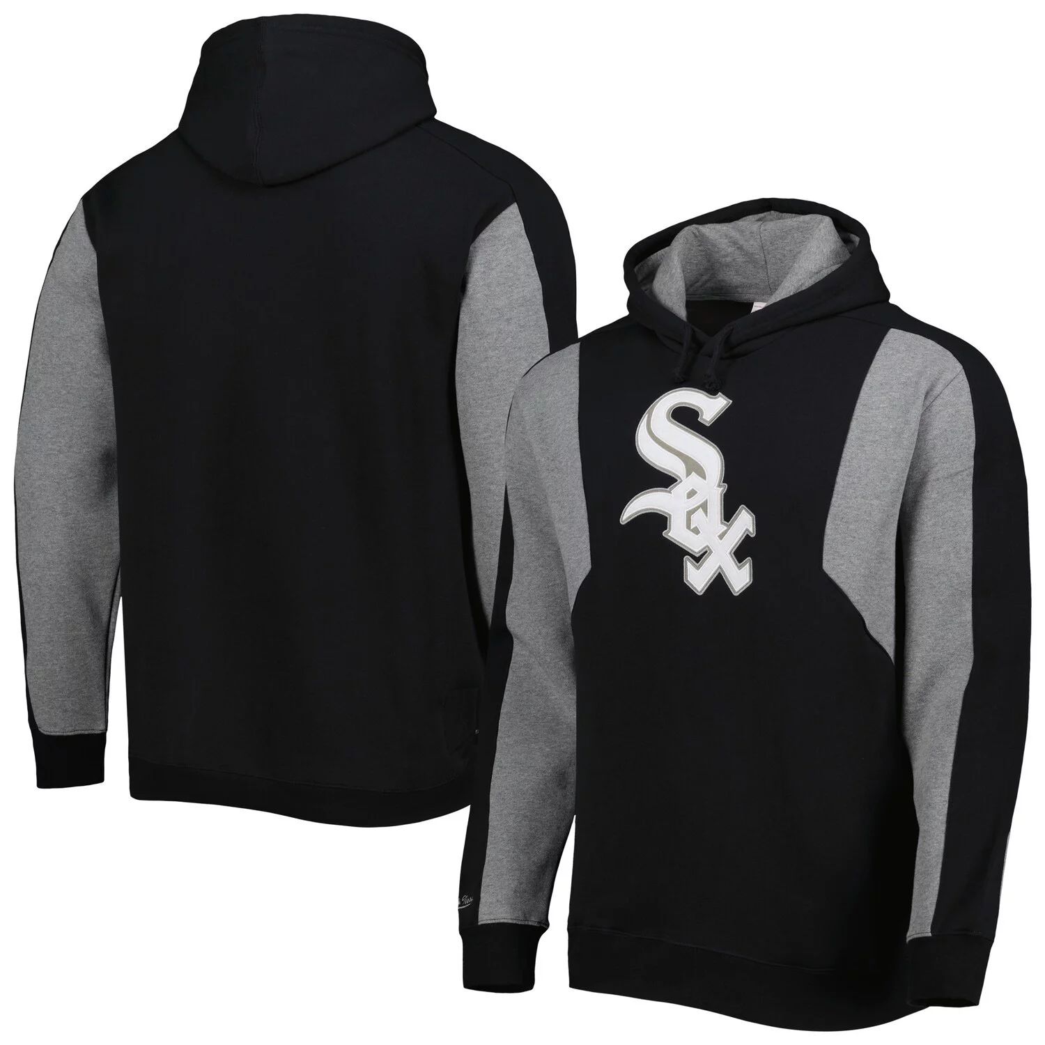 

Мужской флисовый пуловер с капюшоном Mitchell & Ness черного/серого цвета Chicago White Sox с цветными блоками, Черный, Мужской флисовый пуловер с капюшоном Mitchell & Ness черного/серого цвета Chicago White Sox с цветными блоками