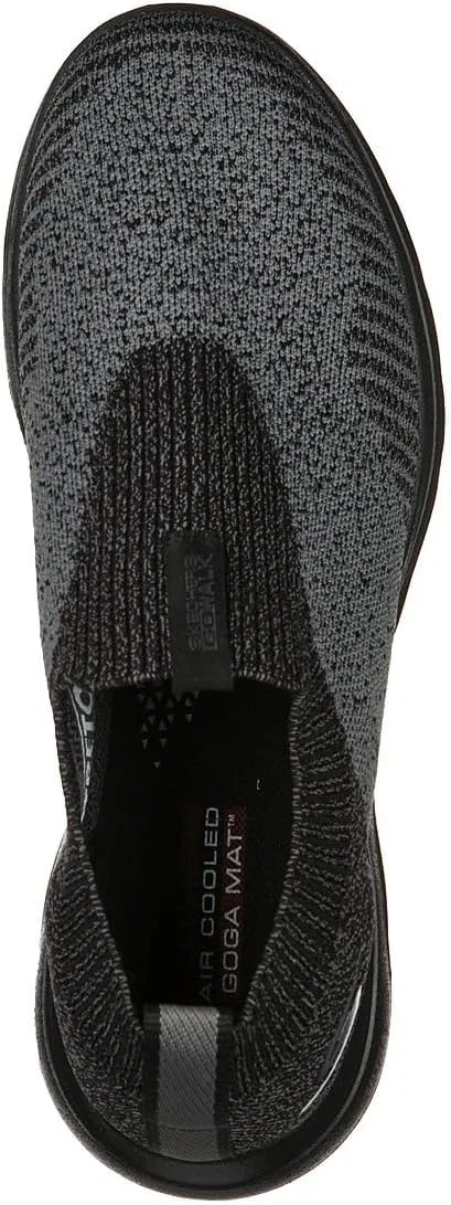 Мужские кроссовки Skechers Gowalk 5 Merrit для бега, эластичная посадка, вязаные, без шнурков, Black Charcoal — фото 4