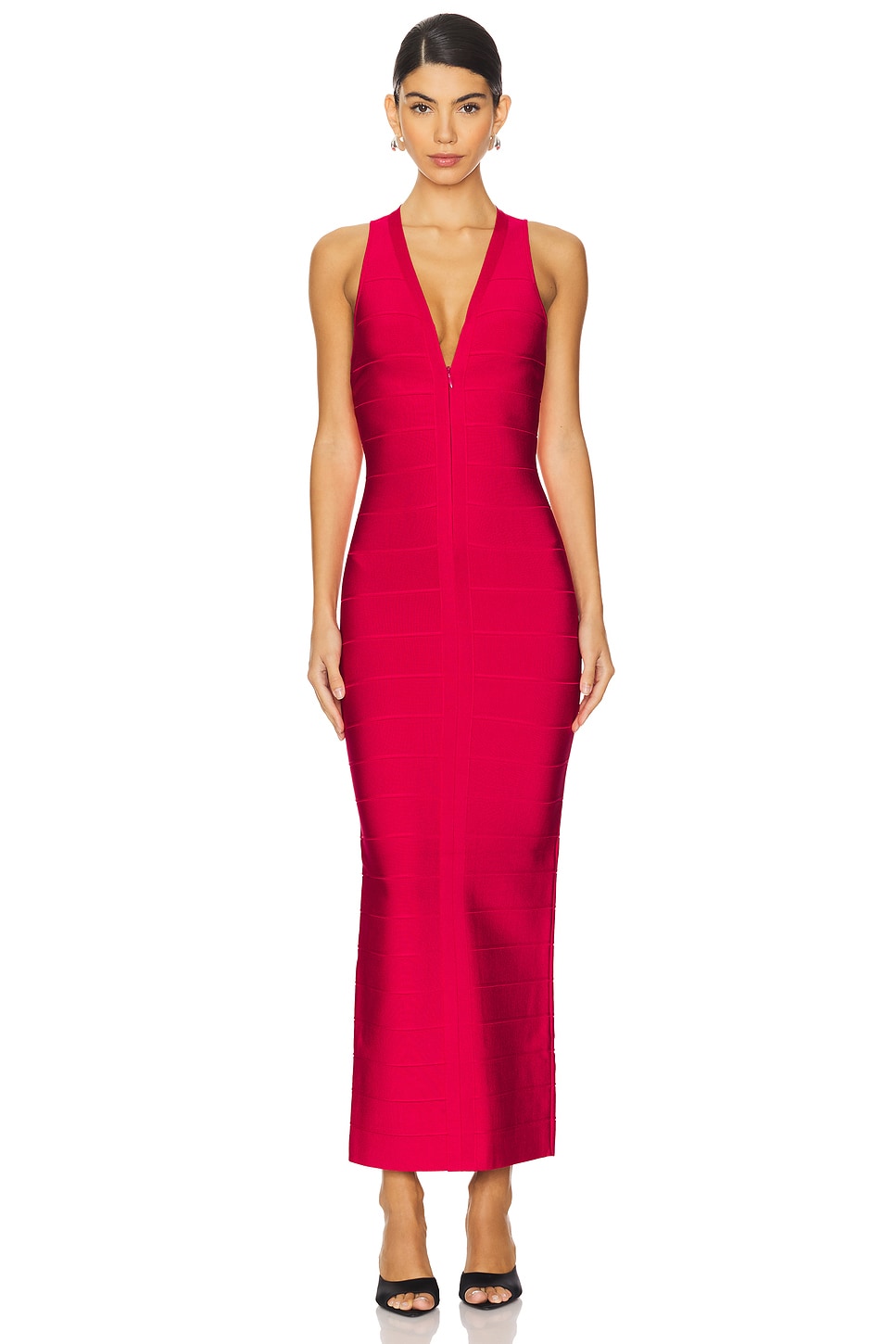 

Платье-Солнце Herve Leger, красный
