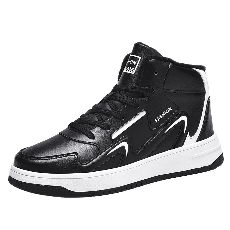 

TONYBEAR Скользоустойчивые износостойкие высокие скейтерские кроссовки унисекс черные, цвет Black