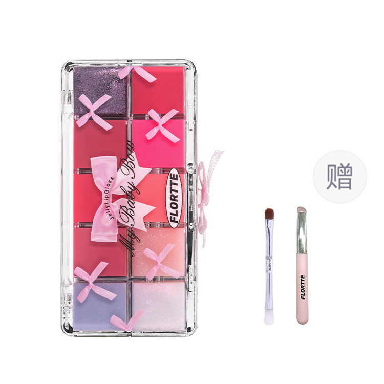 

Палитра для губ Fluttering Princess Collection из десяти оттенков, стойкая, с глянцевым финишем, легко растушевывается FLORTTE, 02#sweet and glutinous (cold palette)