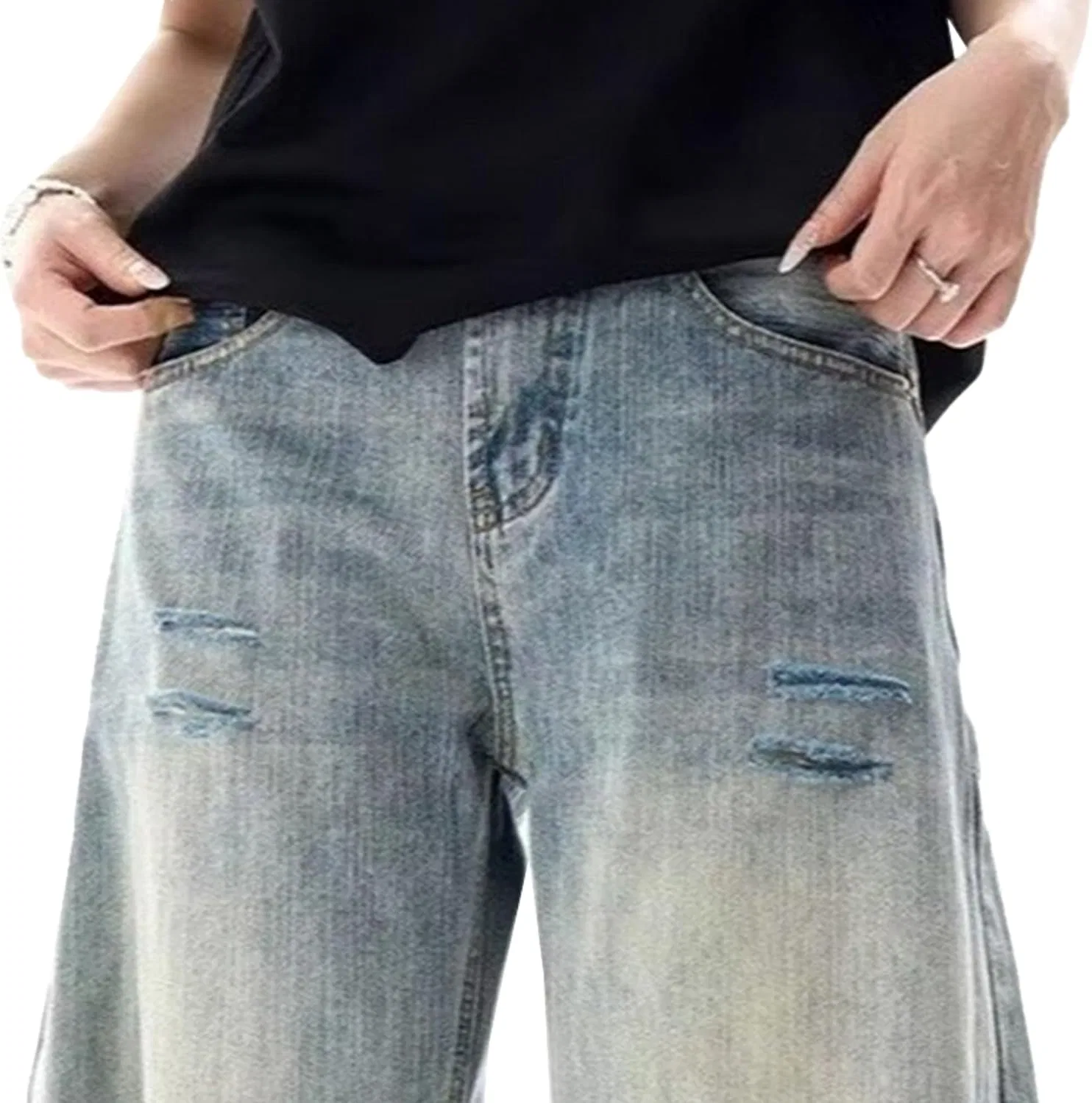 Джинсы свободные Men Regular Fit, синий — фото 2