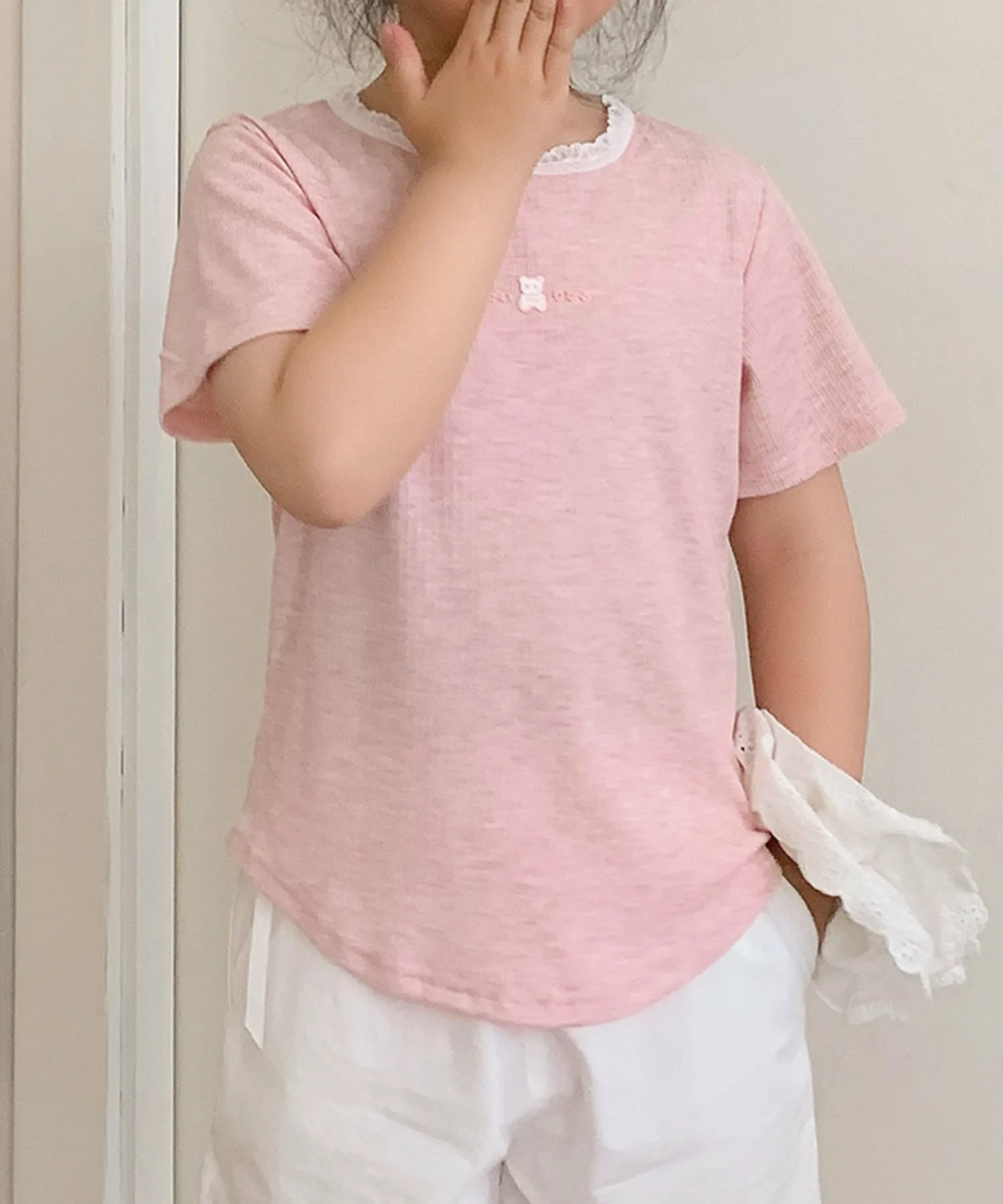 Детская футболка с лентой [aimoha-KIDS-] Aimoha Kids, pink — фото 2