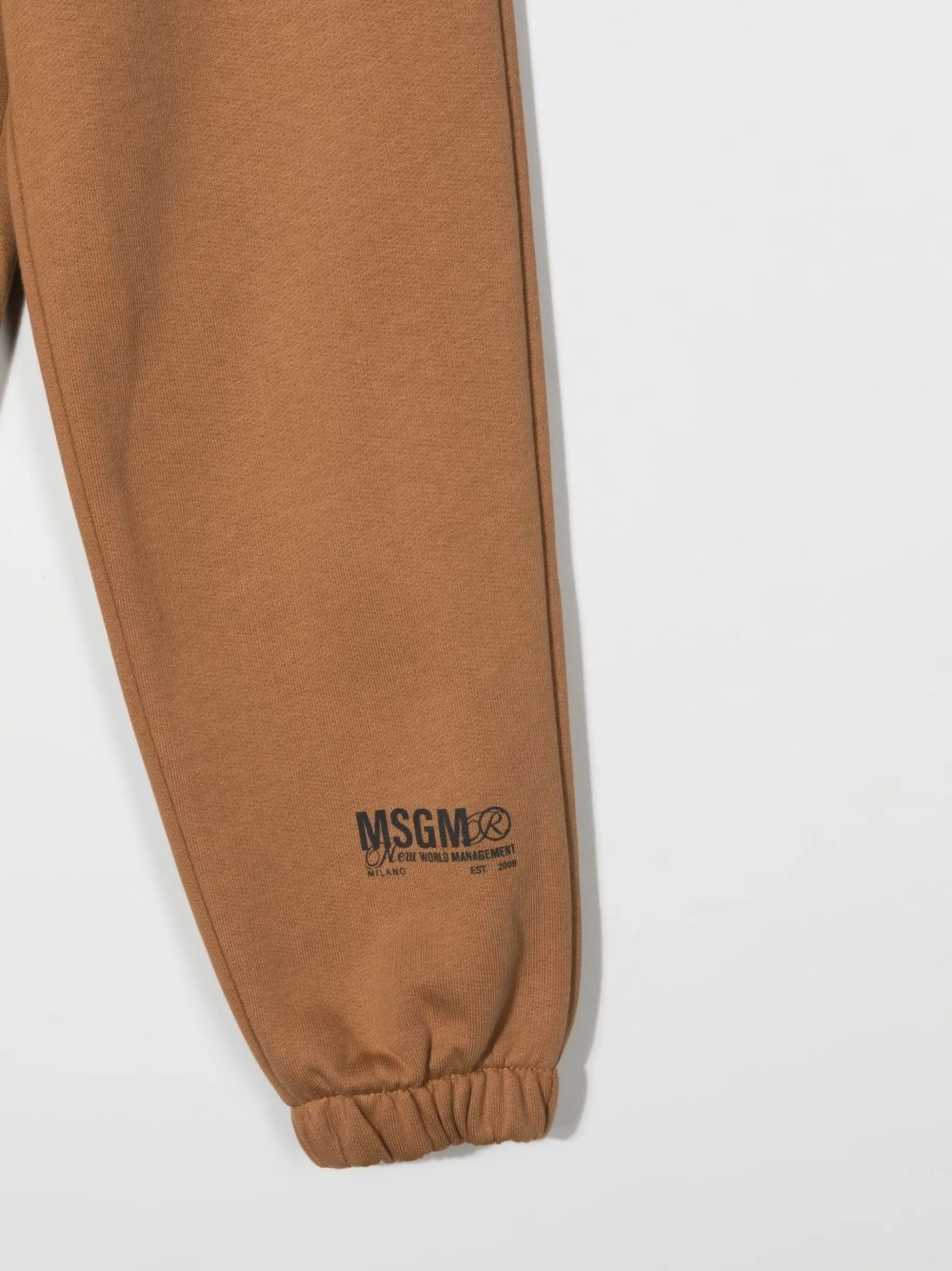 Спортивные брюки с эластичным поясом Msgm Kids, коричневый — фото 3