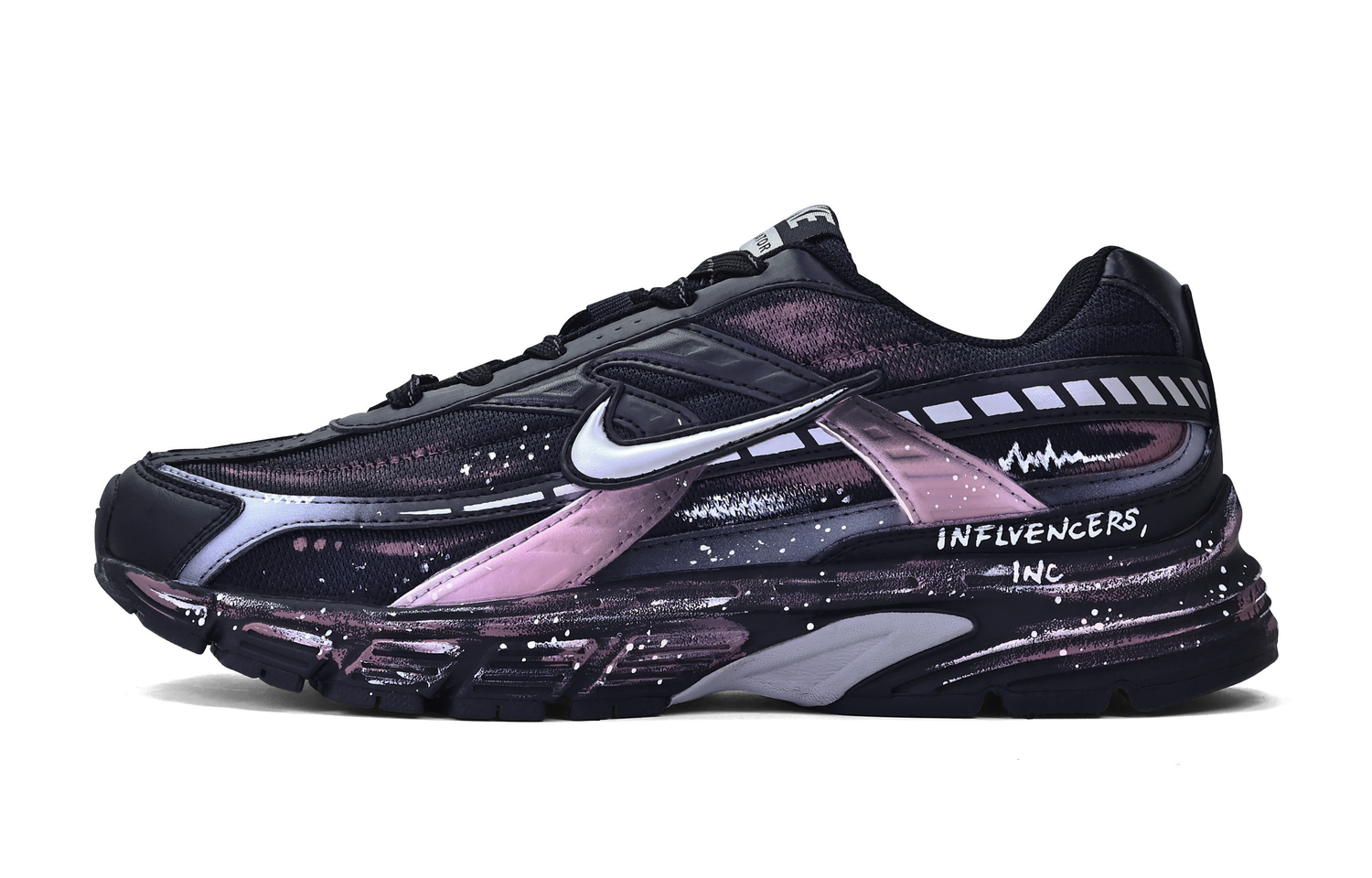 

Nike Инициатор устойчивые к истиранию низкие кроссовки мужские black pink