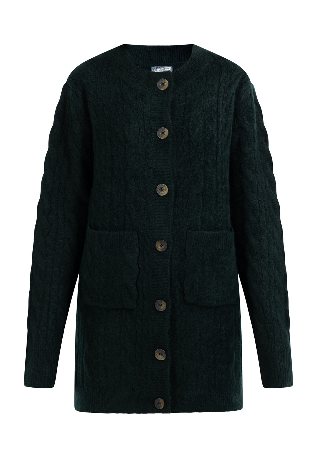

Толстовка DreiMaster Strickjacke Mit Knöpfen, темно-зеленый