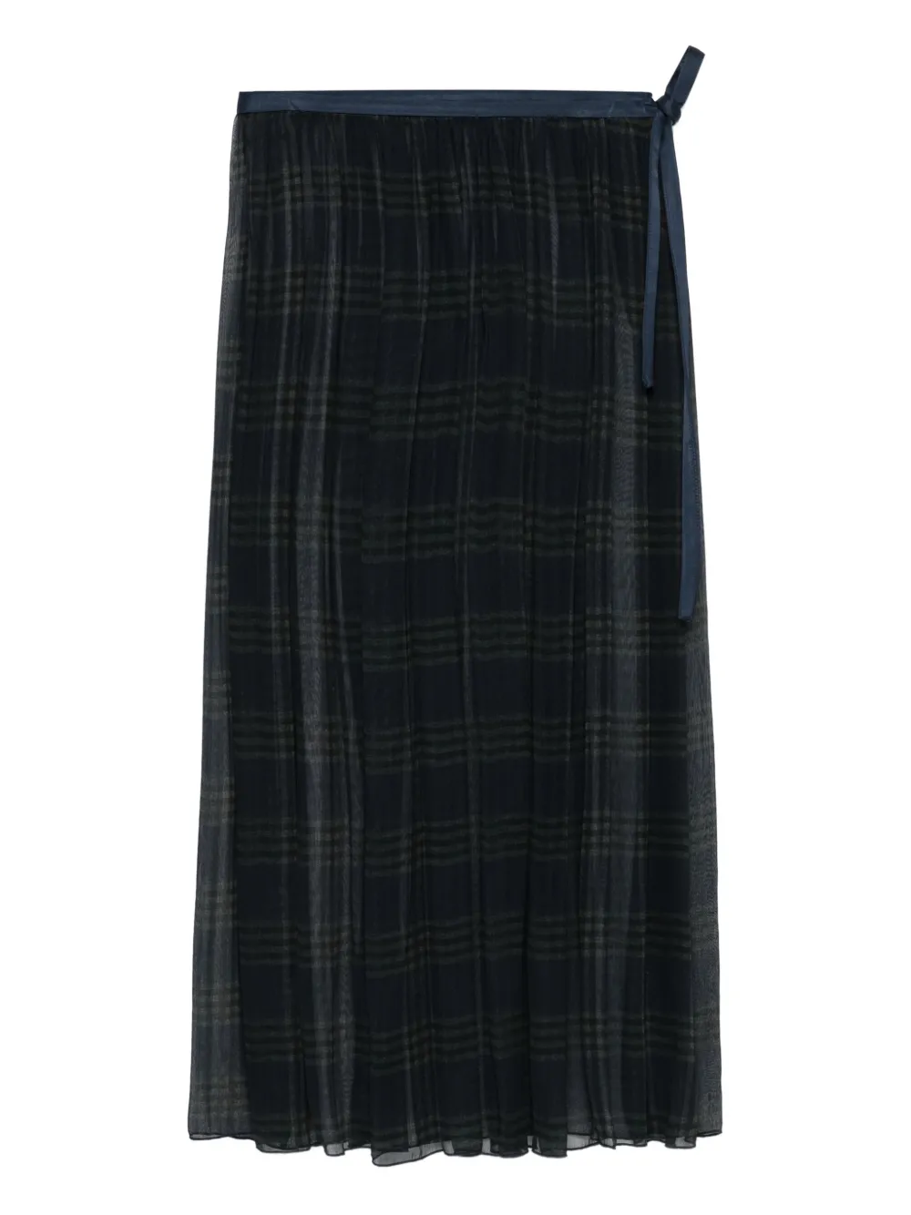 

Плиссированная юбка в клетку Ottod'Ame, синий