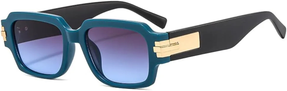 

Женские солнцезащитные очки, прямоугольные солнцезащитные очки в винтажном стиле, мужские солнцезащитные очки с защитой от УФ-излучения UV400 LANGSER, Blue