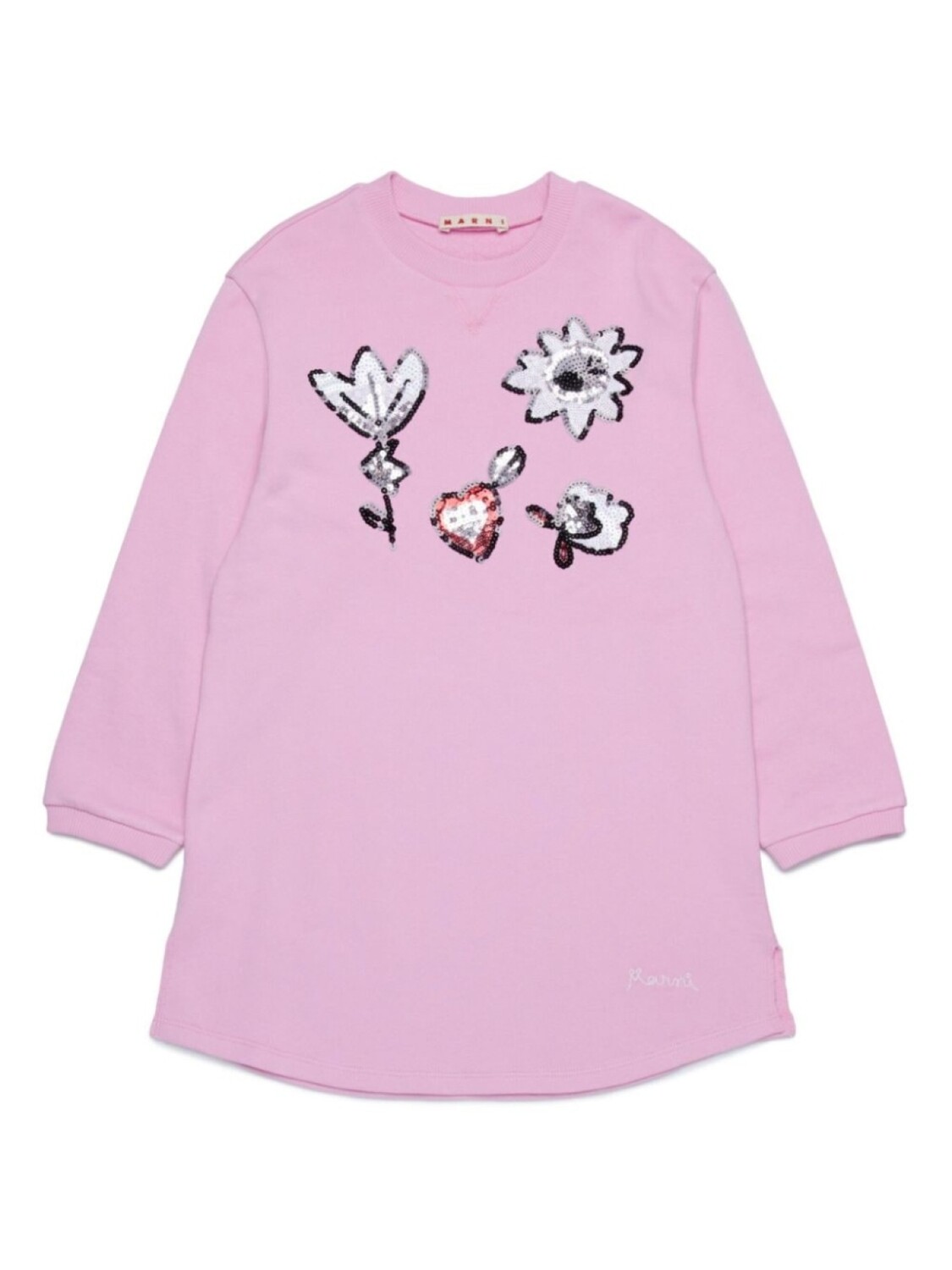 

Marni Kids платье с пайетками, розовый