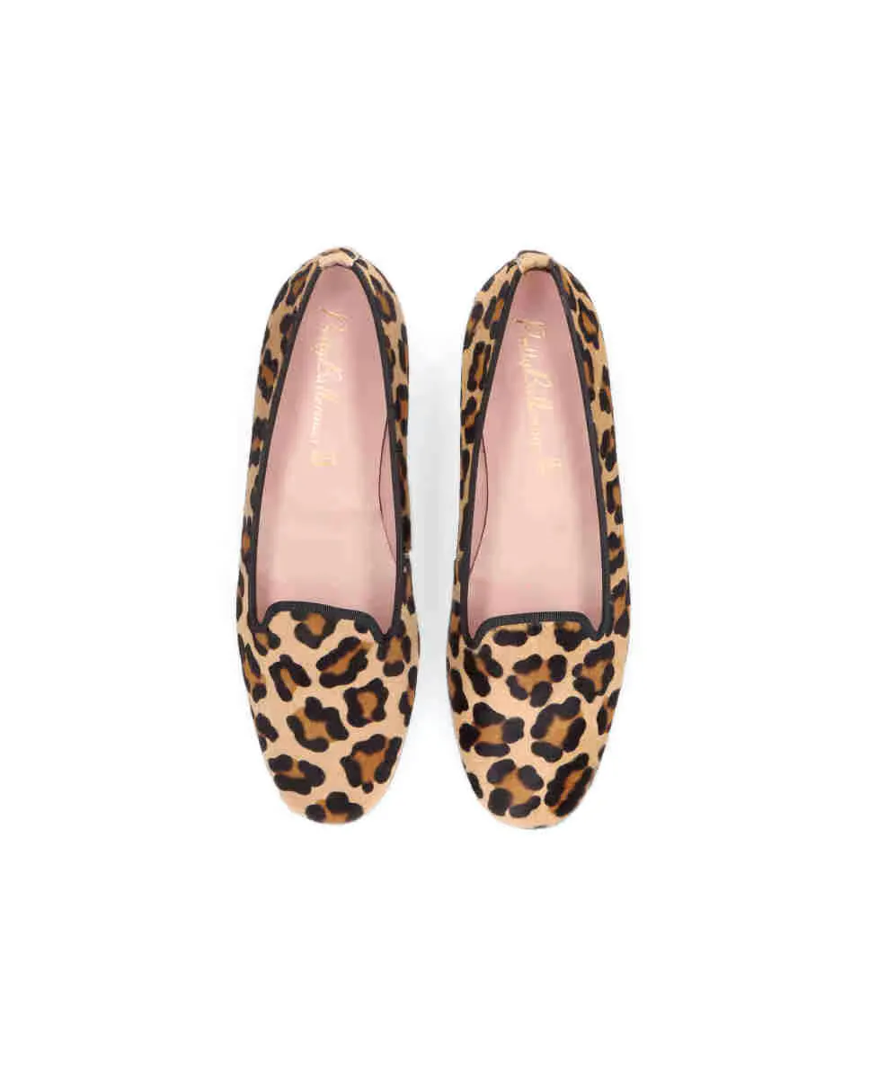 Женские тапочки из кожи с меховым эффектом и животным принтом Pretty Ballerinas, светло-коричневый — фото 3