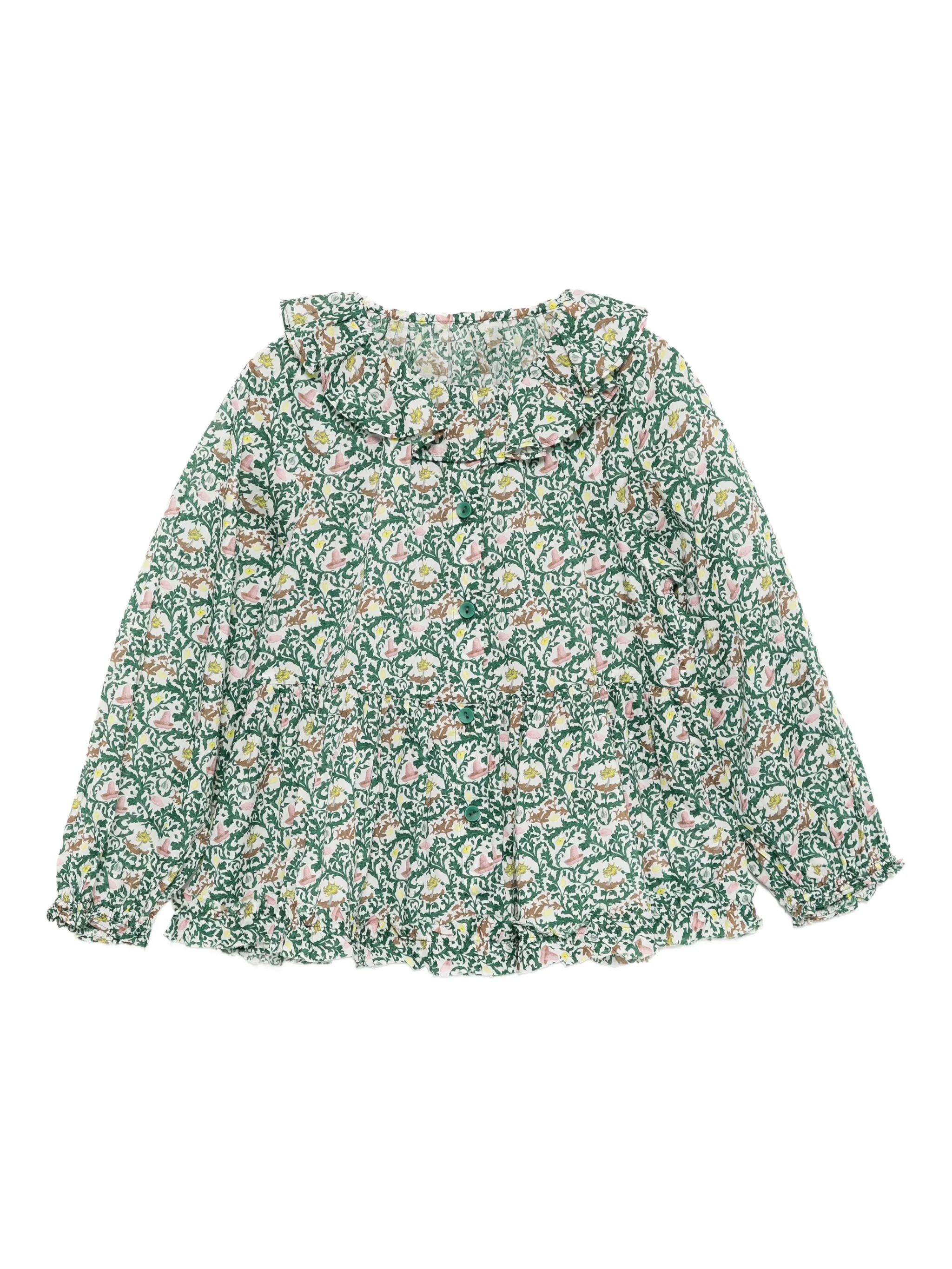 

Хлопковая блузка Jnby By Jnby, зеленый