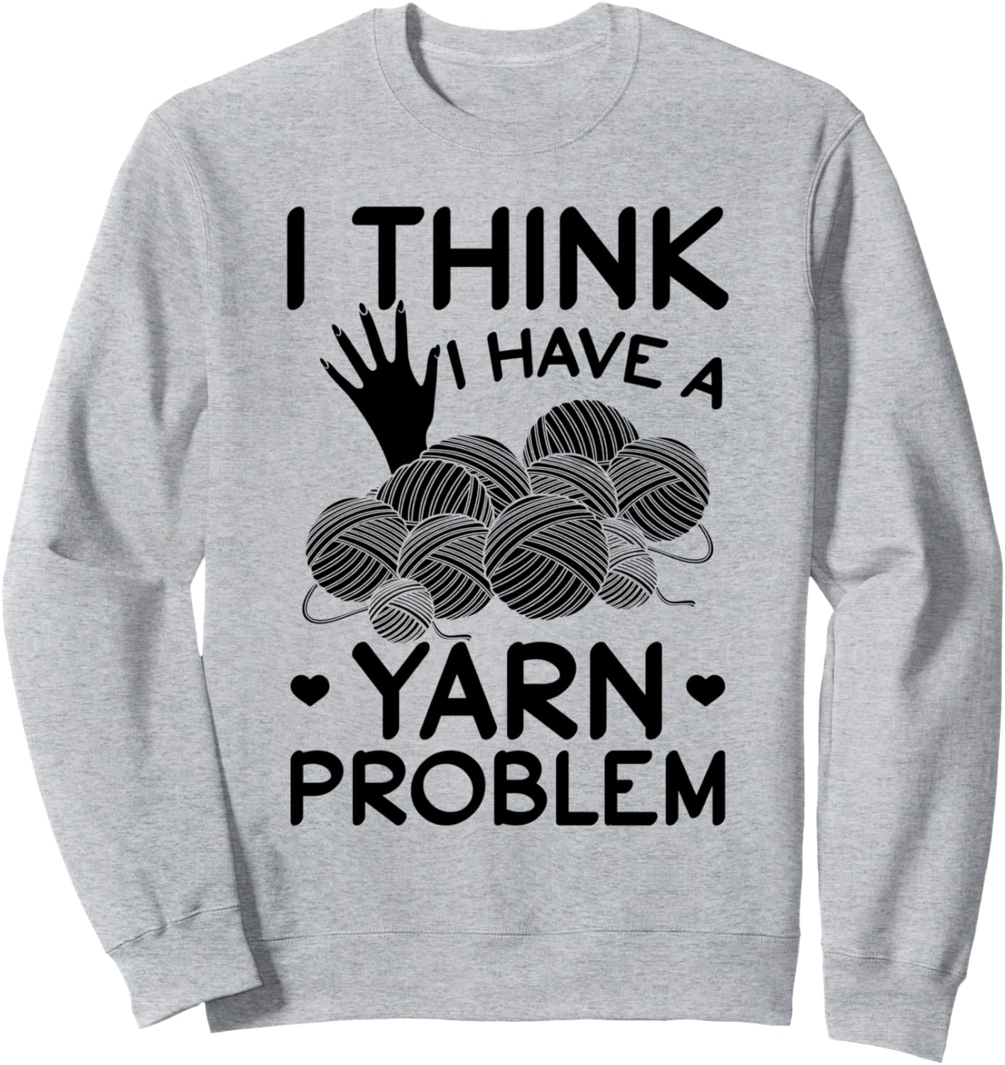 

Мне кажется, проблема в пряже - забавная толстовка для любителей вязания крючком Funny Crocheting Crocheter Crochet Lover, серый