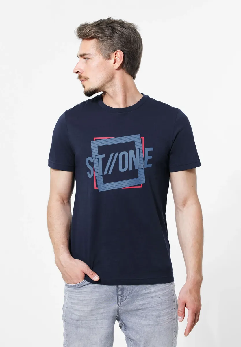 

Футболка STREET ONE MEN, однотонная, синий