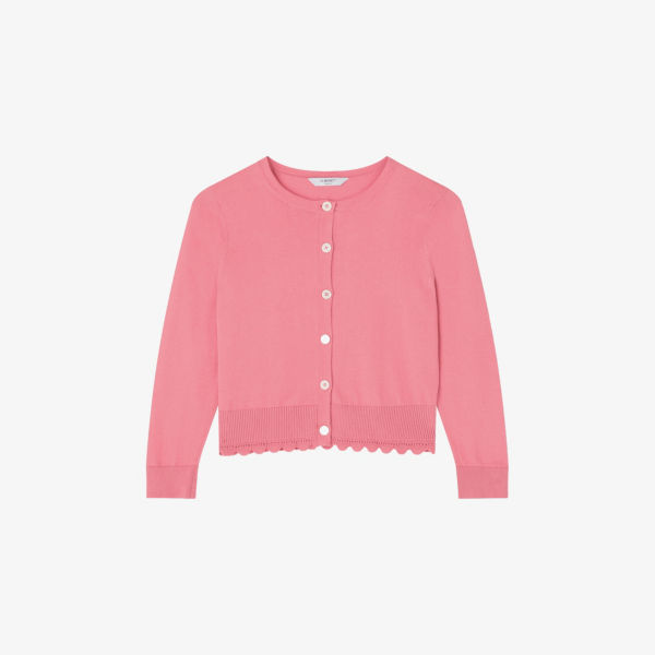 

Кардиган Vanessa из хлопка с отделкой в виде ракушки Lk Bennett, цвет pin-rose
