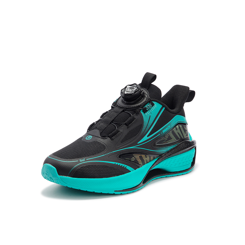 Детские беговые кроссовки Kids 361°KIDS, Угольно-черный/Зеленое время — фото 3