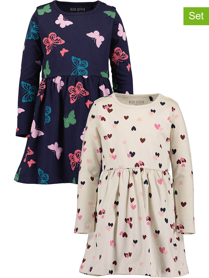 

Blue Seven Комплект из 2 платьев: темно-синего/бежевого цвета