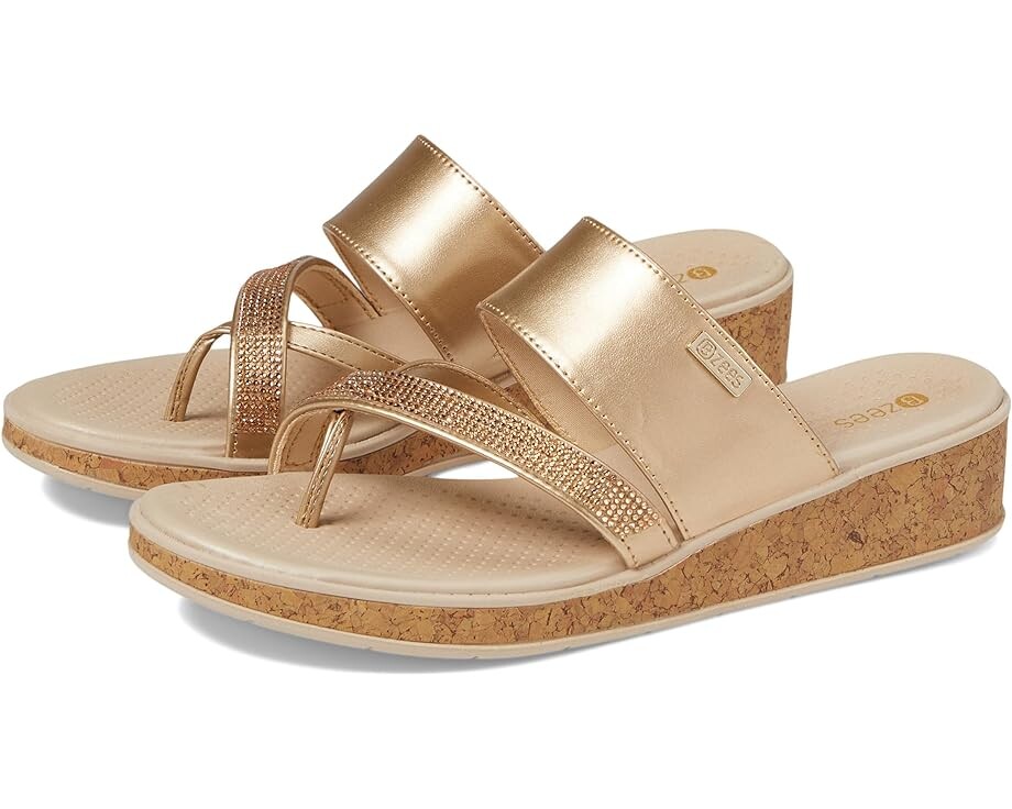 

Сандалии Bzees Bora Bright Wedge, цвет Gold Metallic