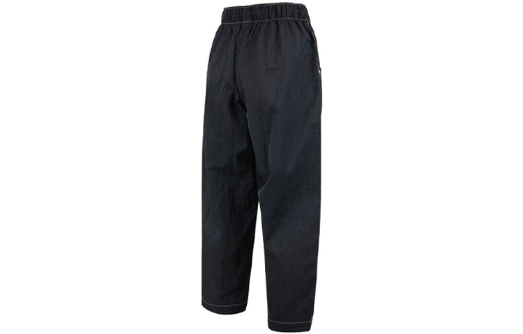 Повседневные брюки (WMNS) Nike SS22 Logo Embroidered Casual Woven Long Pants/Trousers Autumn Black DM6210-010 — фото 2