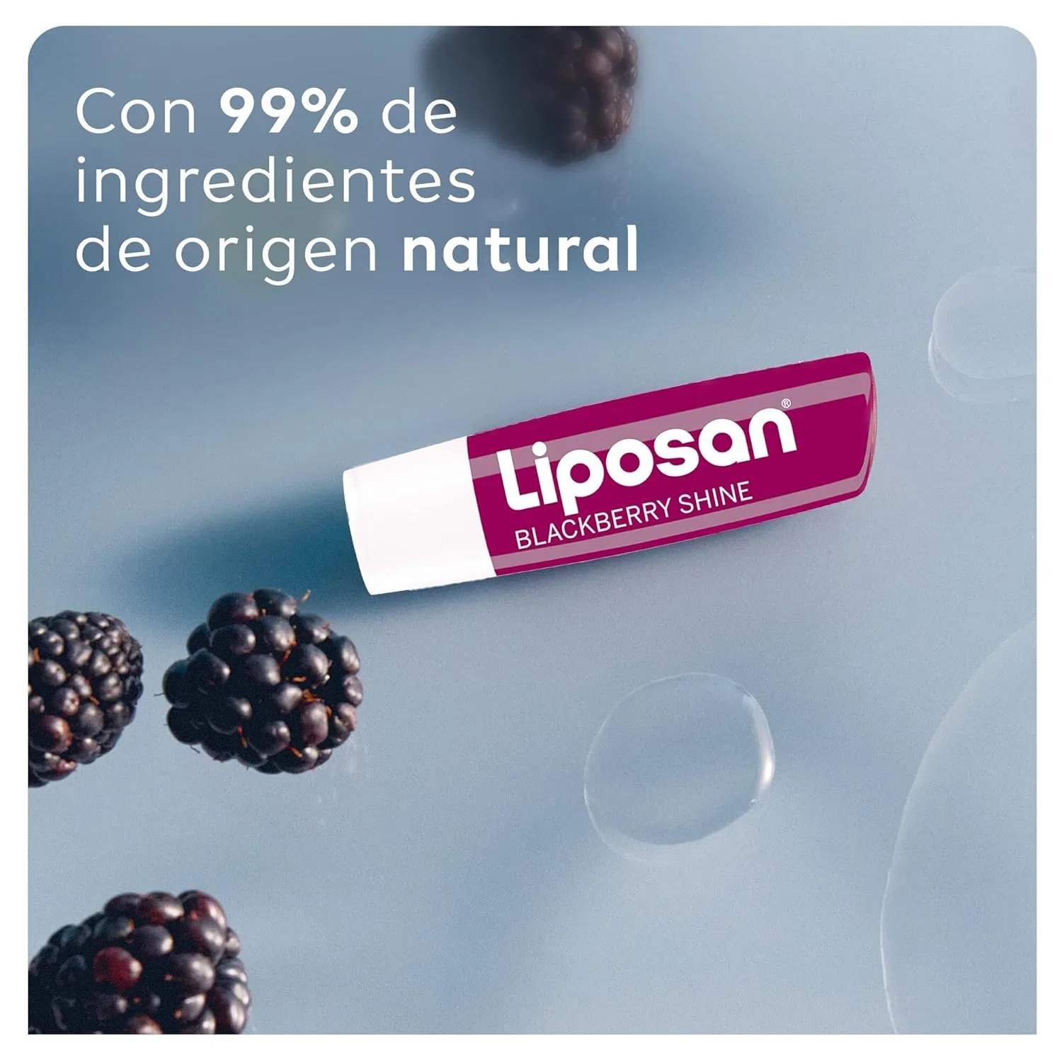Бальзам для губ Liposan Blackberry Shine с ароматом ежевики (4.8 г) Liposan — фото 2